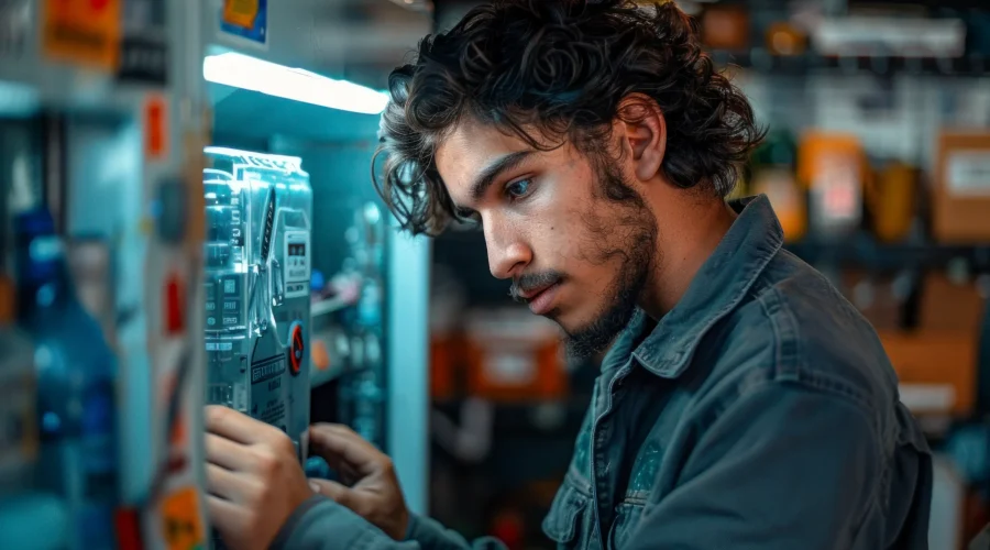 man-engaged-household-task